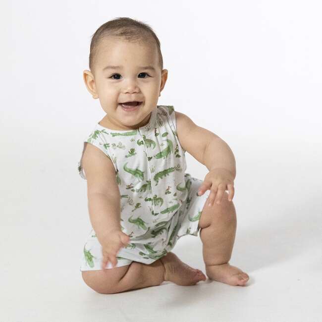 Crayon Alligators, Sleeveless Shortie Romper