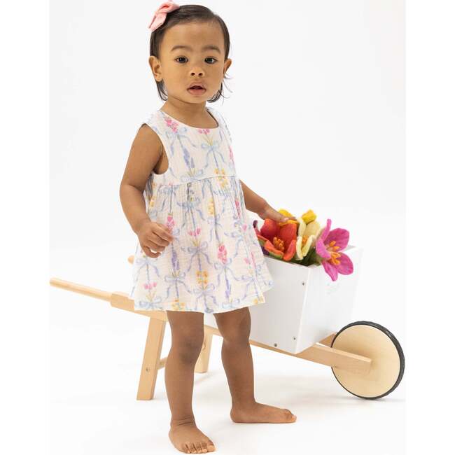 Ribbon Bouquets, Infant Dress with Bow and Bloomer