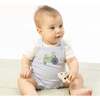 Cute Farm Animals Applique , Overall Shortie with Short Sleeve Bodysuit - Rompers - 1 - thumbnail