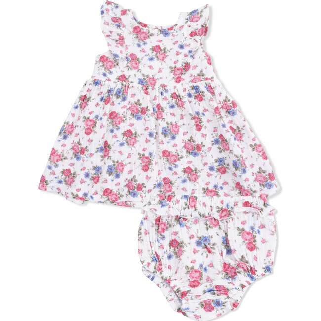 Cabbage Roses, Ruffle Sleeve Dress and Bloomer