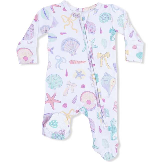 Beach Days, 2 Way Ruffle Back Zipper Footie