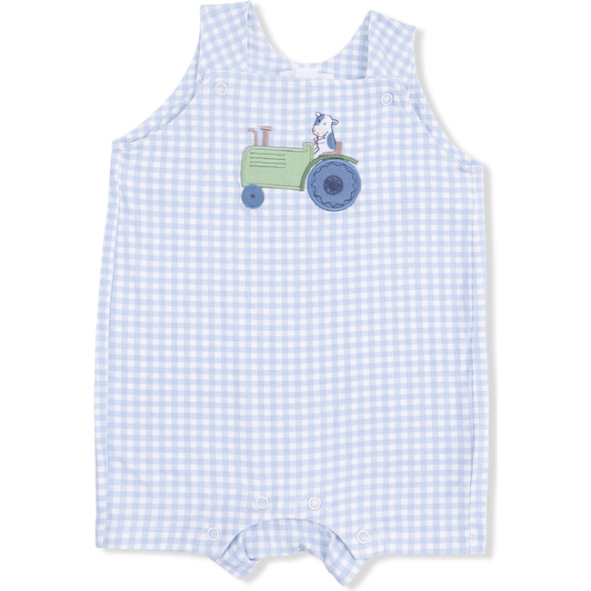 Cute Farm Animals Applique , Overall Shortie with Short Sleeve Bodysuit