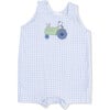 Cute Farm Animals Applique , Overall Shortie with Short Sleeve Bodysuit - Rompers - 2 - thumbnail