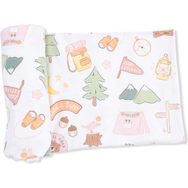 Camping Pink, Swaddle Blanket