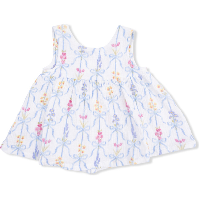 Ribbon Bouquets, Infant Dress with Bow and Bloomer - Dresses - 3