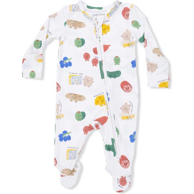 Charcuterie Cuties, 2 Way Zipper Footie - Footie Pajamas - 3