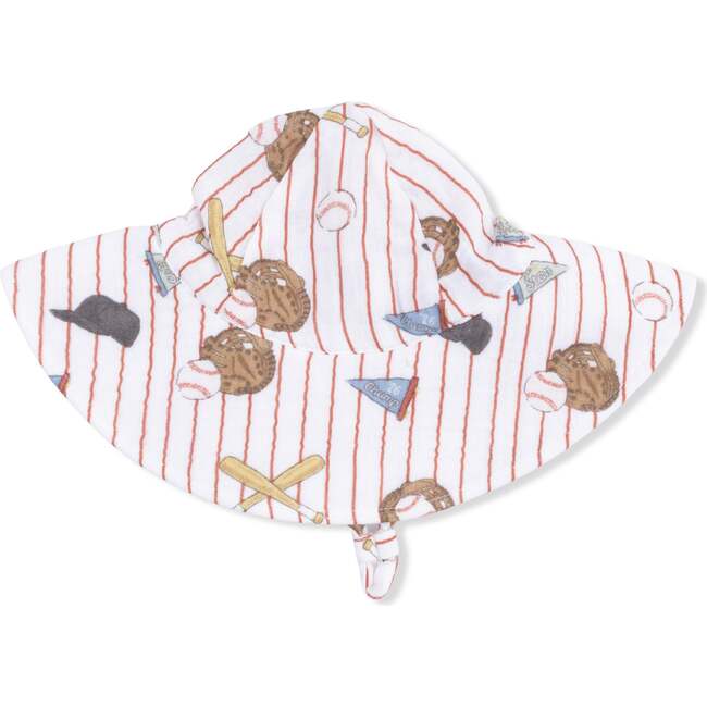 Vintage Baseball Stripe , Wide Brim Sun Hat