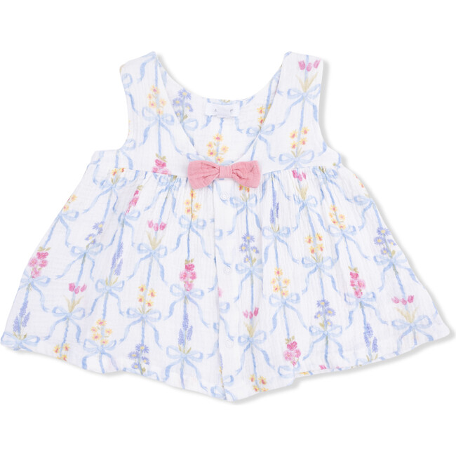 Ribbon Bouquets, Infant Dress with Bow and Bloomer - Dresses - 4