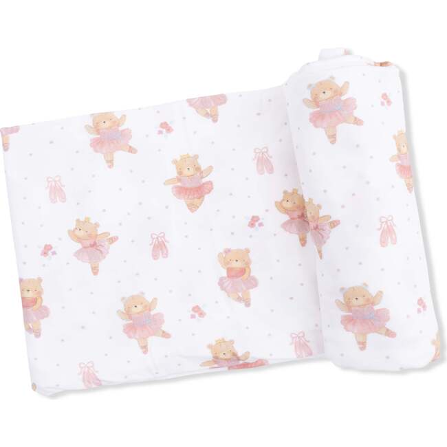 Teddy Bear Ballerina, Swaddle Blanket