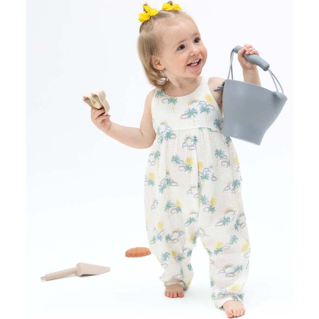 Palm Trees and Rainbows, Tie Back Romper