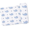 Bubbly Sailor Whales Blue, Swaddle Blanket - Swaddles - 1 - thumbnail