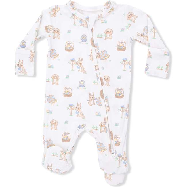 Easter Egg Hunt Uni , 2 Way Zipper Footie