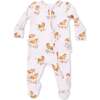 Pink Ponies, 2 Way Ruffle Back Zipper Footie - Footie Pajamas - 2