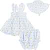 Lovely Lemons, Smocked Top with Bloomer & Sun Hat Set - Mixed Apparel Set - 1 - thumbnail