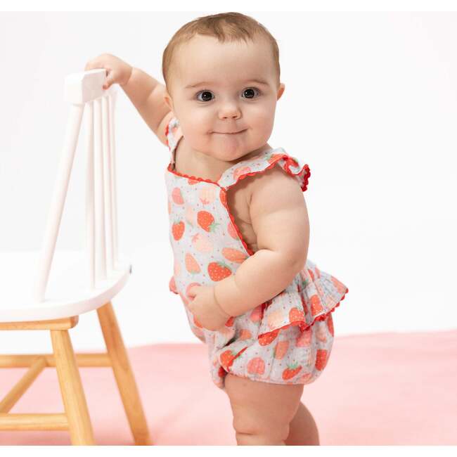Strawberry Bliss, Ric Rac Ruffle Sunsuit