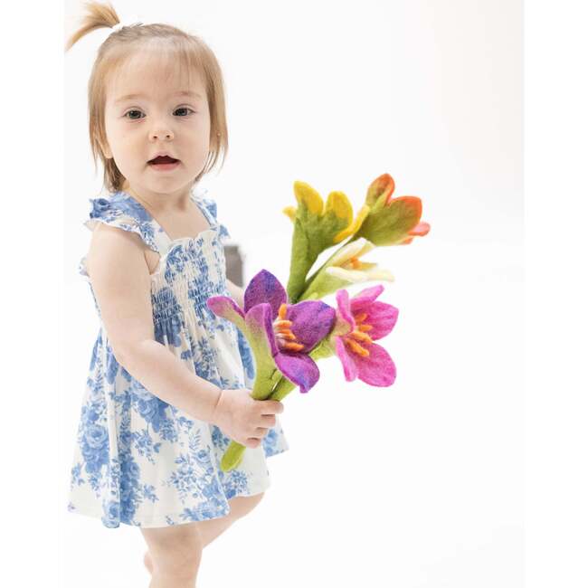 Dream Cottage Floral, Smocked Top with Bloomer