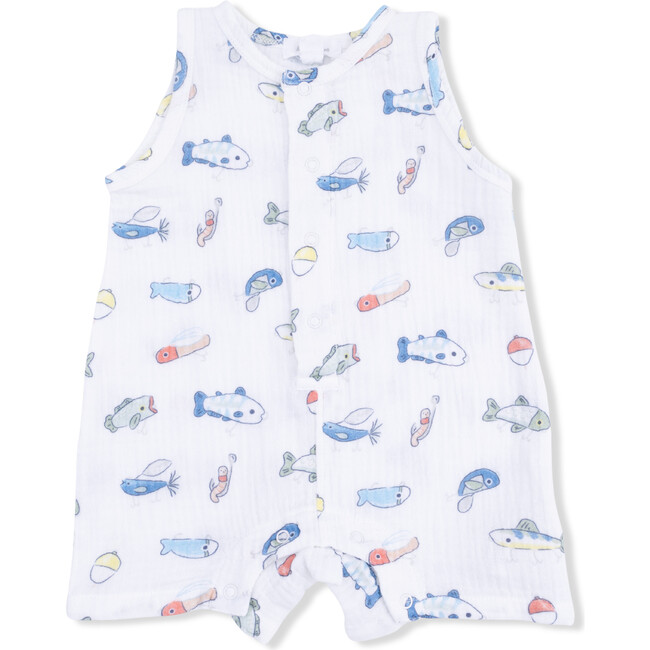 Fishing Lures, Sleeveless Shortie Romper