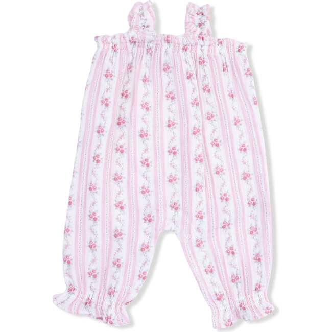 Winding Roses Stripe, Ruffly Strap Overall & Headband