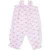 Winding Roses Stripe, Ruffly Strap Overall & Headband - Overalls - 2