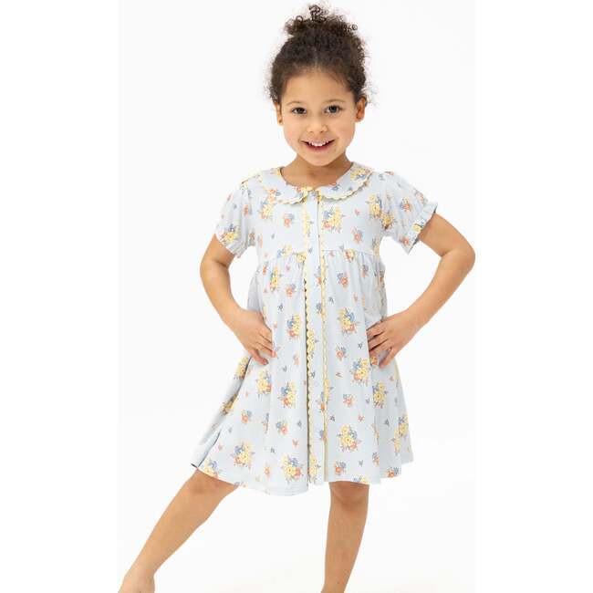 Country Stitch Floral , Betty Dress Puff Sleeve with Bloomer
