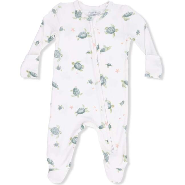 Sea Turtles, 2 Way Zipper Footie - Footie Pajamas - 3