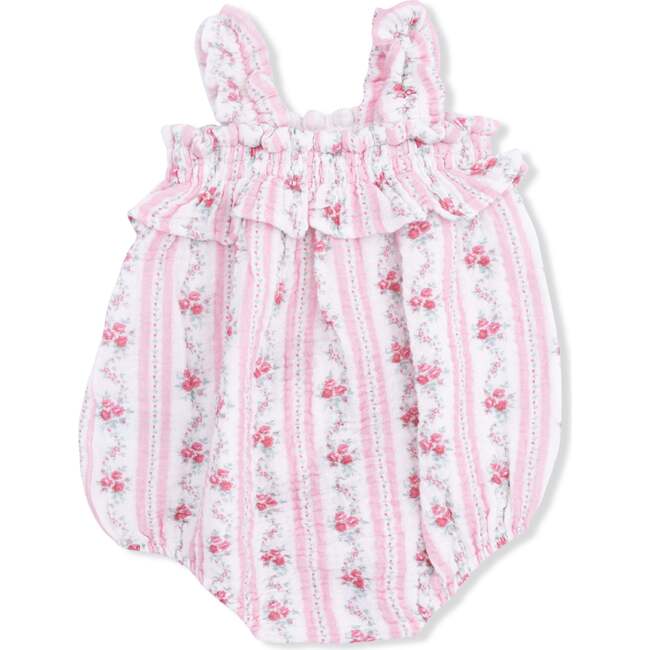 Winding Roses Stripe, Ruffly Strap Bubble