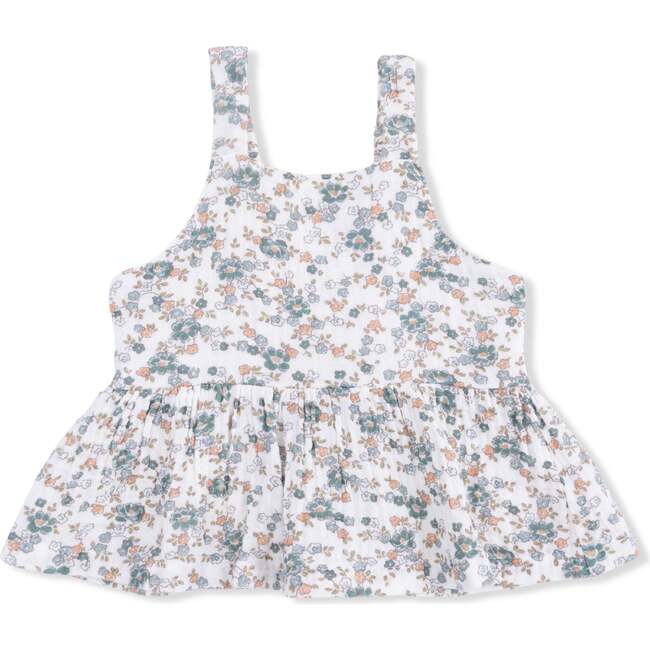 Camille Floral, Peplum Tank with Smocked Waist Pant
