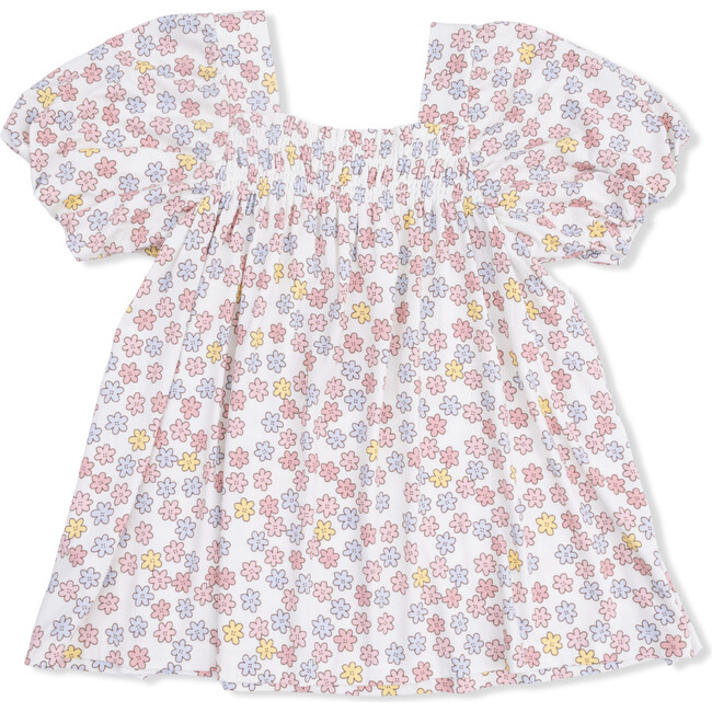 Sarah Floral, Puff Sleeve Dress with Bloomer - Dresses - 3