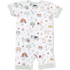 Cute Farm Animals Uni, Shortie 2 Way Zipper Romper - Rompers - 2