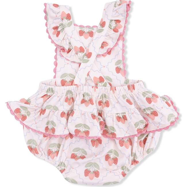 Sweet Strawberries, Ric Rac Ruffle Sunsuit