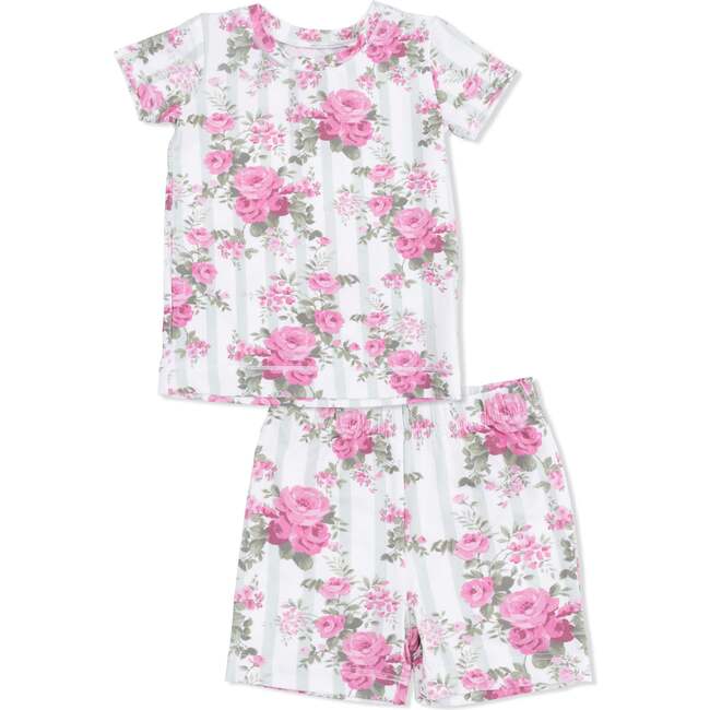Cabbage Rose Stripe, Loungewear Short Set