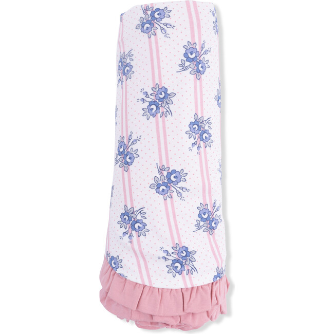 Stripe Dot Roses, Ruffle Blanket
