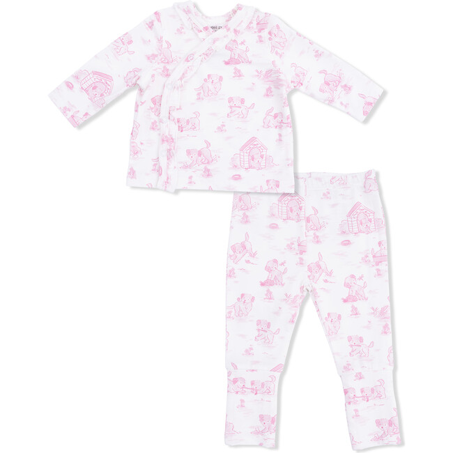 Puppy Toile Pink, Take Me Home Set with Convertible Pant