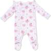 Ribbon Ballerinas, 2 Way Ruffle Sleeve Zipper Footie - Footie Pajamas - 2