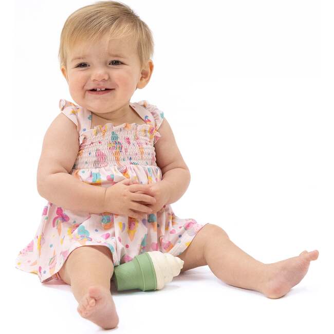 Ice Cream Fun Crew, Smocked Top with Bloomer