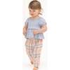 Dusty Plaid, Smocked Blouse and Pant Set - Mixed Apparel Set - 1 - thumbnail