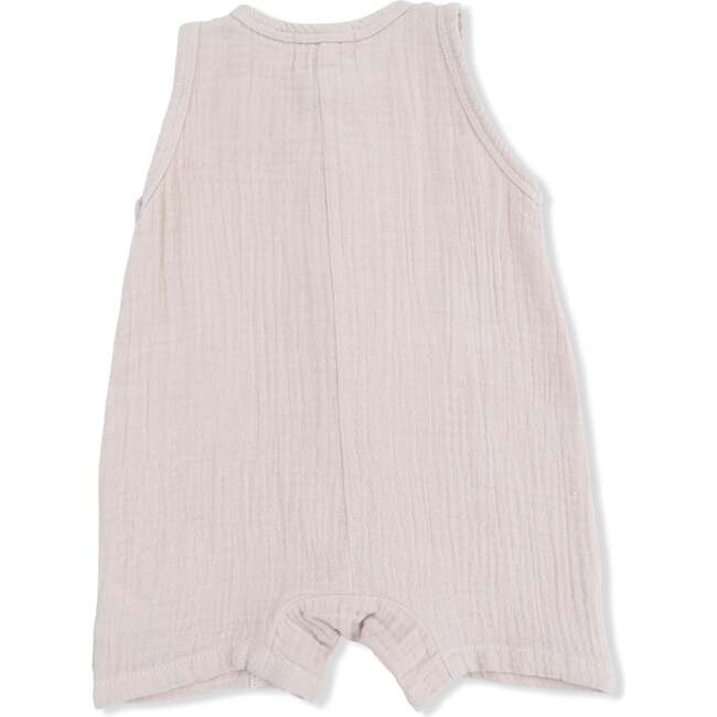 Solid Muslin French Oak, Sleeveless Shortie Romper
