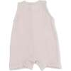 Solid Muslin French Oak, Sleeveless Shortie Romper - Rompers - 2