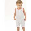 Baseball Stripe, Sleeveless Shortie Romper - Rompers - 1 - thumbnail