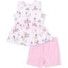 Fancy Hounds with Bows, Peplum Tank Top and Bike Short - Mixed Apparel Set - 1 - thumbnail