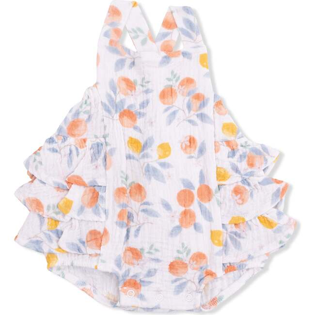 Citrus Floral , Ruffle Sunsuit