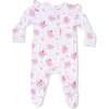 Ribbon Ballerinas, 2 Way Ruffle Sleeve Zipper Footie - Footie Pajamas - 3
