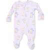 Vintage Spring Ducklings Pink, 2 Way Zipper Footie - Footie Pajamas - 3