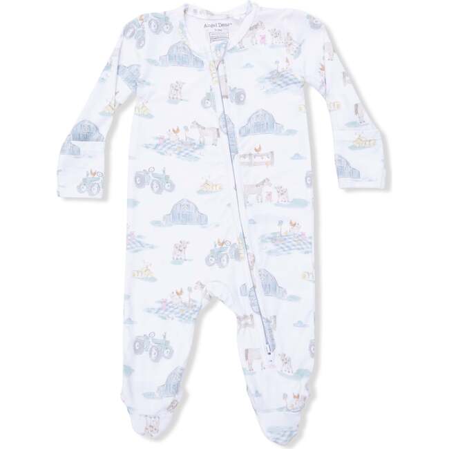 Farm Animal Party, 2 Way Zipper Footie