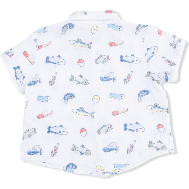 Fishing Lures, Polo Button Up with Casual Short & Bucket Hat - Mixed Apparel Set - 3