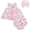 Strawberry Bliss, Jill Dress with Bloomer & Bow on Headband Set - Dresses - 1 - thumbnail
