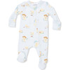 Vintage Spring Ducklings Green, 2 Way Zipper Footie - Footie Pajamas - 1 - thumbnail