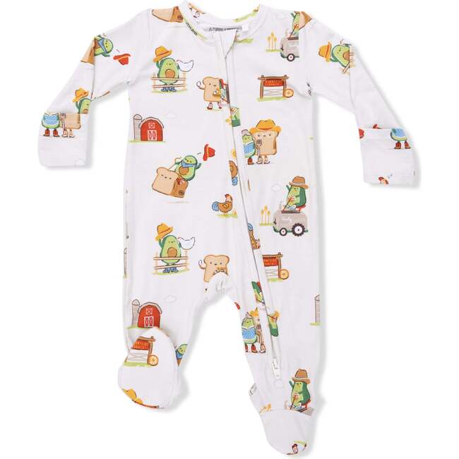 Avocado Toast, American Gothic, 2 Way Zipper Footie