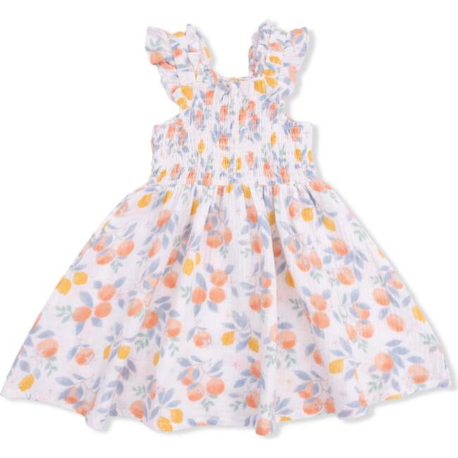 Citrus Floral , Smocked Sundress
