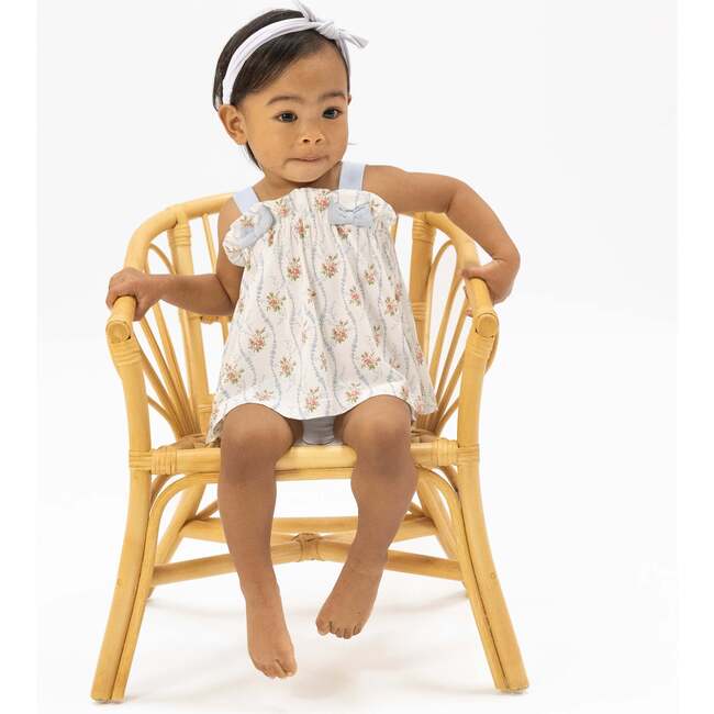 Heirloom Rose Stripe, Top with Bows and Ruffle Leg Bloomer